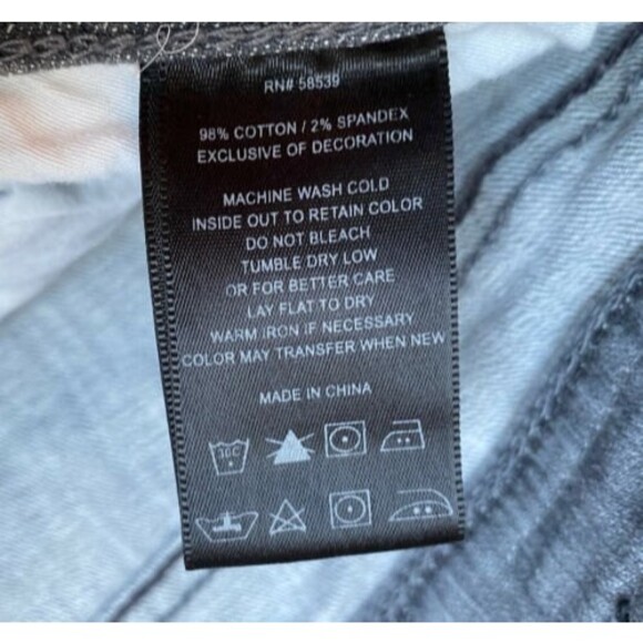 See Thru Soul “I Am Marilyn” Skinny Gray Stretch Denim Jeans Size 18 W38 L31 - Picture 6 of 11